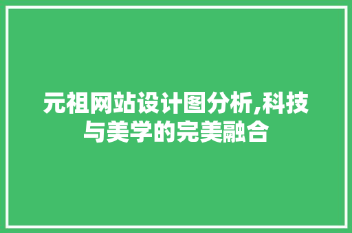 元祖网站设计图分析,科技与美学的完美融合