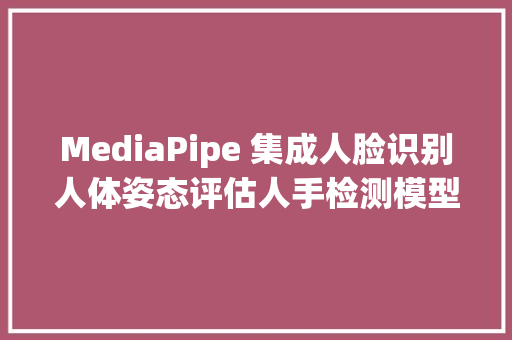 MediaPipe 集成人脸识别人体姿态评估人手检测模型