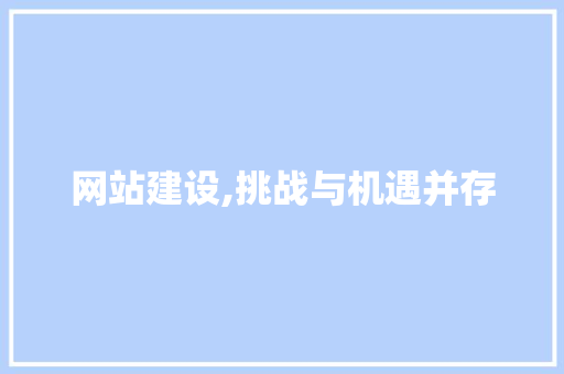 网站建设,挑战与机遇并存