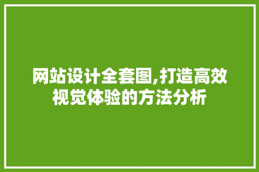 网站设计全套图,打造高效视觉体验的方法分析