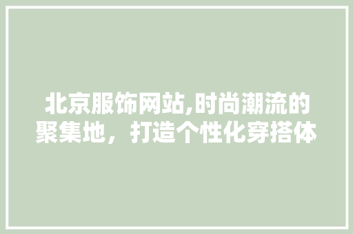 北京服饰网站,时尚潮流的聚集地，打造个性化穿搭体验