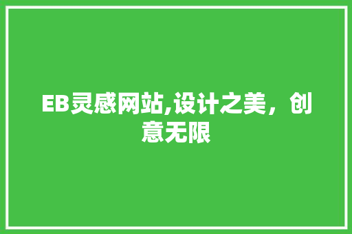 EB灵感网站,设计之美，创意无限