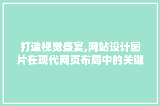 打造视觉盛宴,网站设计图片在现代网页布局中的关键作用