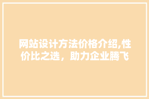 网站设计方法价格介绍,性价比之选，助力企业腾飞