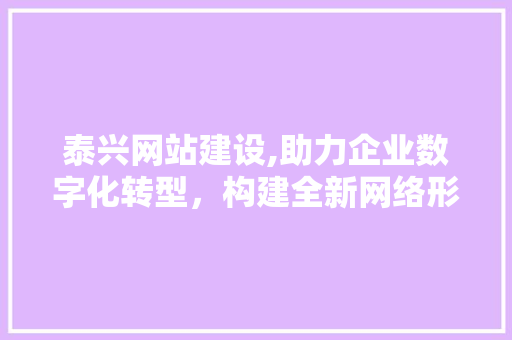 泰兴网站建设,助力企业数字化转型，构建全新网络形象