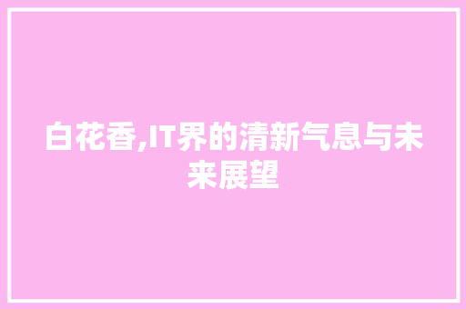 白花香,IT界的清新气息与未来展望