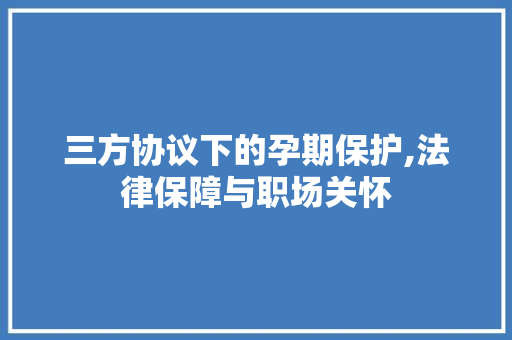 三方协议下的孕期保护,法律保障与职场关怀