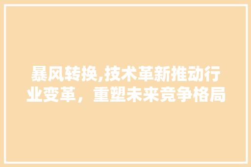 暴风转换,技术革新推动行业变革，重塑未来竞争格局