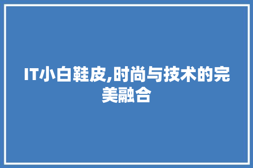 IT小白鞋皮,时尚与技术的完美融合
