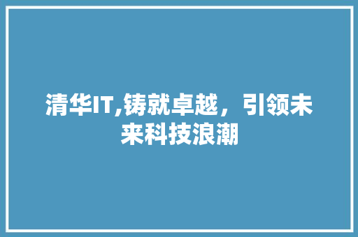 清华IT,铸就卓越，引领未来科技浪潮