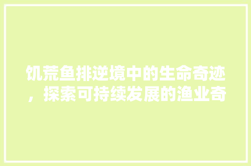 饥荒鱼排逆境中的生命奇迹，探索可持续发展的渔业奇迹