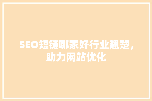 SEO短链哪家好行业翘楚，助力网站优化