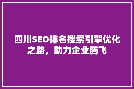 四川SEO排名搜索引擎优化之路，助力企业腾飞