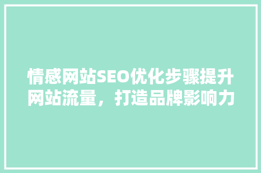 情感网站SEO优化步骤提升网站流量，打造品牌影响力