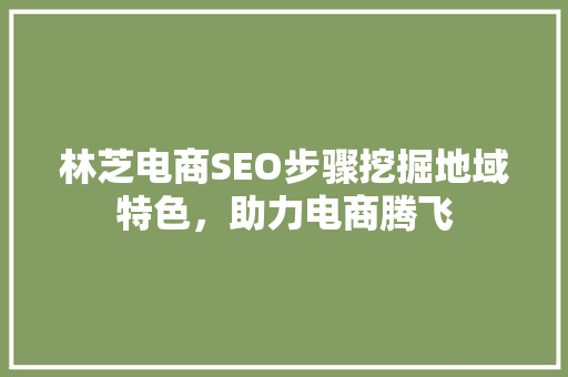 林芝电商SEO步骤挖掘地域特色，助力电商腾飞