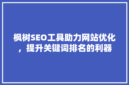 枫树SEO工具助力网站优化，提升关键词排名的利器