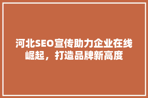 河北SEO宣传助力企业在线崛起，打造品牌新高度
