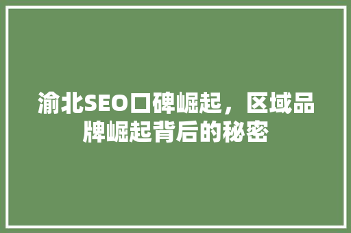 渝北SEO口碑崛起，区域品牌崛起背后的秘密