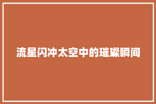 流星闪冲太空中的璀璨瞬间