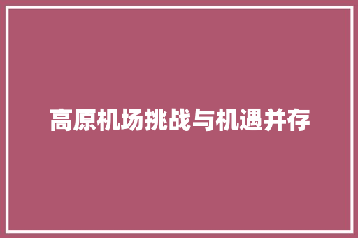 高原机场挑战与机遇并存