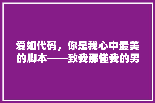 爱如代码，你是我心中最美的脚本——致我那懂我的男友