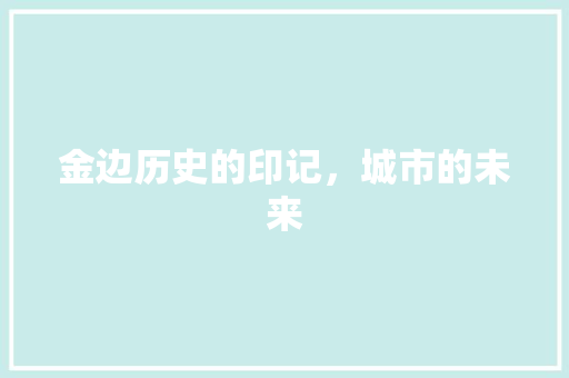 金边历史的印记，城市的未来