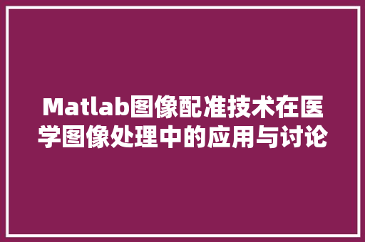 Matlab图像配准技术在医学图像处理中的应用与讨论