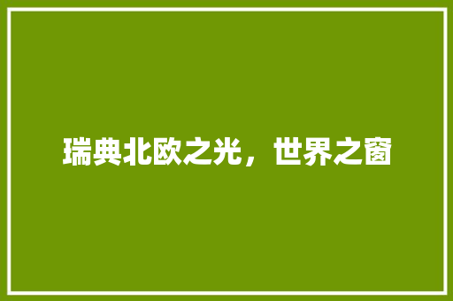 瑞典北欧之光，世界之窗