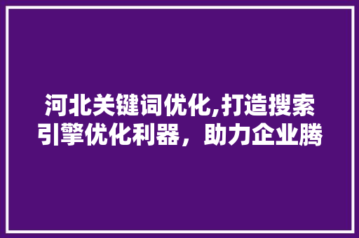 河北关键词优化,打造搜索引擎优化利器，助力企业腾飞
