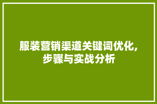 服装营销渠道关键词优化,步骤与实战分析