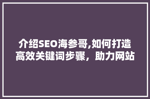 介绍SEO海参哥,如何打造高效关键词步骤，助力网站排名提升