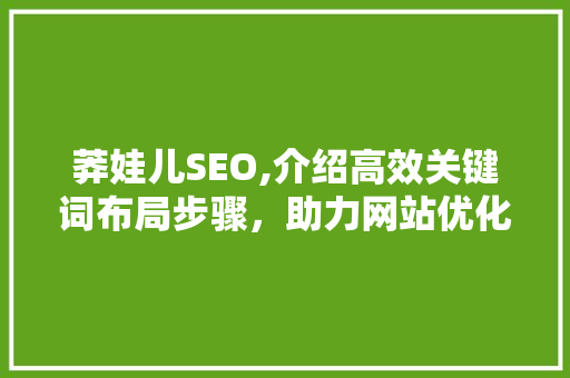 莽娃儿SEO,介绍高效关键词布局步骤，助力网站优化脱颖而出