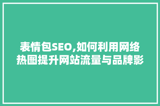 表情包SEO,如何利用网络热图提升网站流量与品牌影响力