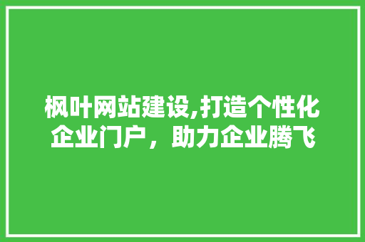 枫叶网站建设,打造个性化企业门户，助力企业腾飞
