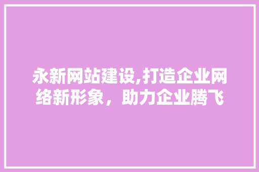 永新网站建设,打造企业网络新形象，助力企业腾飞