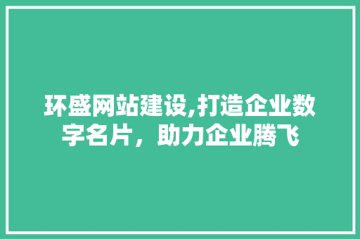 环盛网站建设,打造企业数字名片，助力企业腾飞
