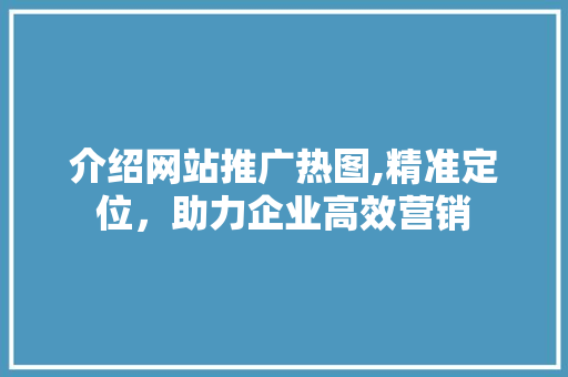 介绍网站推广热图,精准定位，助力企业高效营销