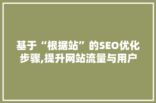 基于“根据站”的SEO优化步骤,提升网站流量与用户体验的方法