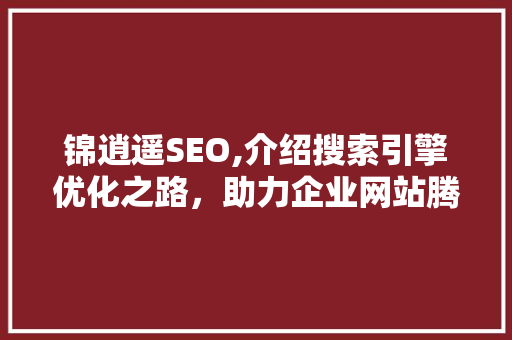 锦逍遥SEO,介绍搜索引擎优化之路，助力企业网站腾飞