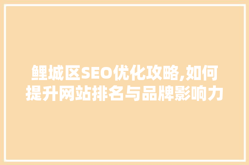 鲤城区SEO优化攻略,如何提升网站排名与品牌影响力