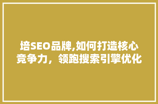 培SEO品牌,如何打造核心竞争力，领跑搜索引擎优化时代