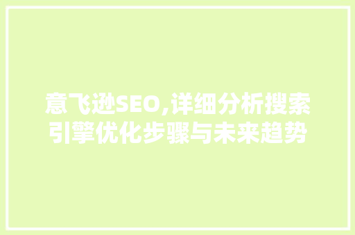 意飞逊SEO,详细分析搜索引擎优化步骤与未来趋势