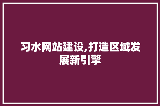 习水网站建设,打造区域发展新引擎