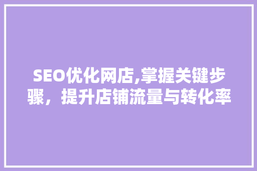 SEO优化网店,掌握关键步骤，提升店铺流量与转化率
