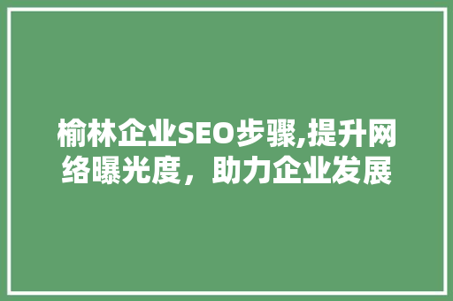 榆林企业SEO步骤,提升网络曝光度，助力企业发展