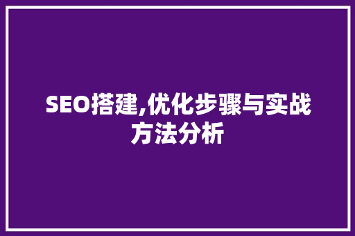 SEO搭建,优化步骤与实战方法分析