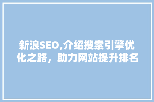 新浪SEO,介绍搜索引擎优化之路，助力网站提升排名