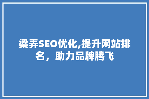 梁弄SEO优化,提升网站排名，助力品牌腾飞