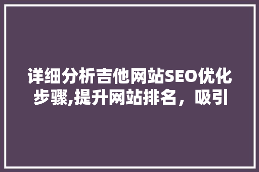 详细分析吉他网站SEO优化步骤,提升网站排名，吸引更多吉他爱好者