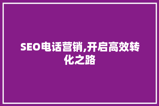 SEO电话营销,开启高效转化之路
